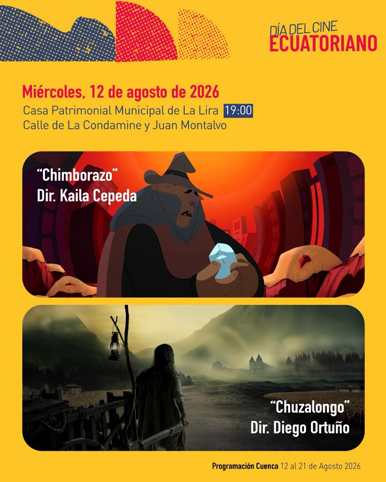 Proyección de cine “Chimborazo” y “Chuzalongo”