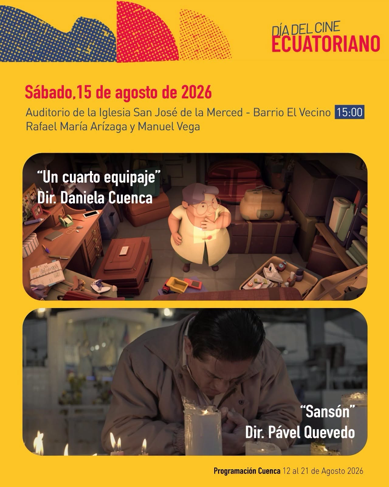 Proyección de cine “Un cuarto equipaje” y “Sansón”